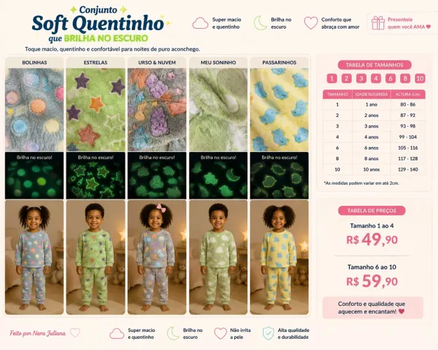 Conjunto infantil inverno Soft ( Passamos Cartão ) Cidade: Bauru