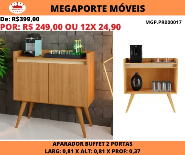 APARADOR BUFFET 2 PORTAS