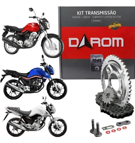 Kit de transmissão Honda CG 160 com retentor