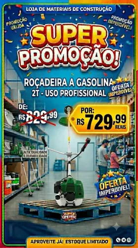 Roçadeira Menegotti 26CC 1,0 HP - Nova