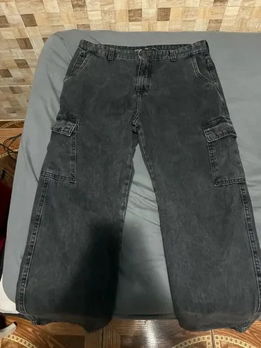Calça Jeans Baggy Cargo Blue Steel Renner Preta 42