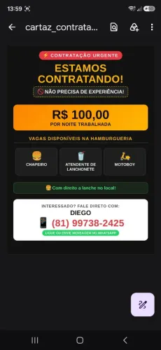 Vaga Boa Viagem HOMENS