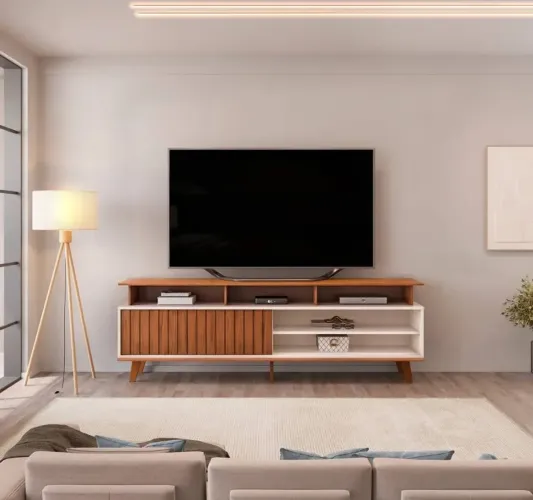 Rack flow 100% mdf para até 70 Pol - Pronta entrega