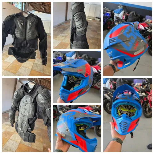 Kit Off-road - capacete + colete integral