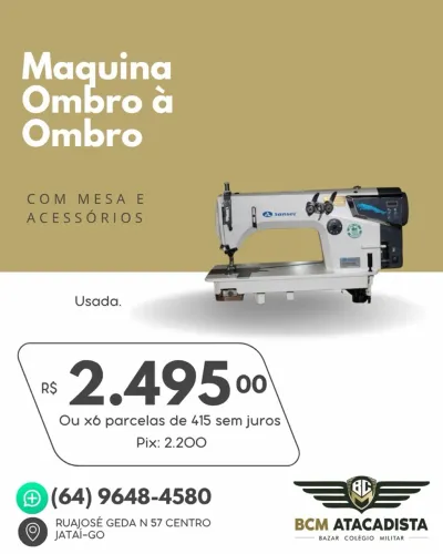 Maquina de Costura Ombro à Ombro
