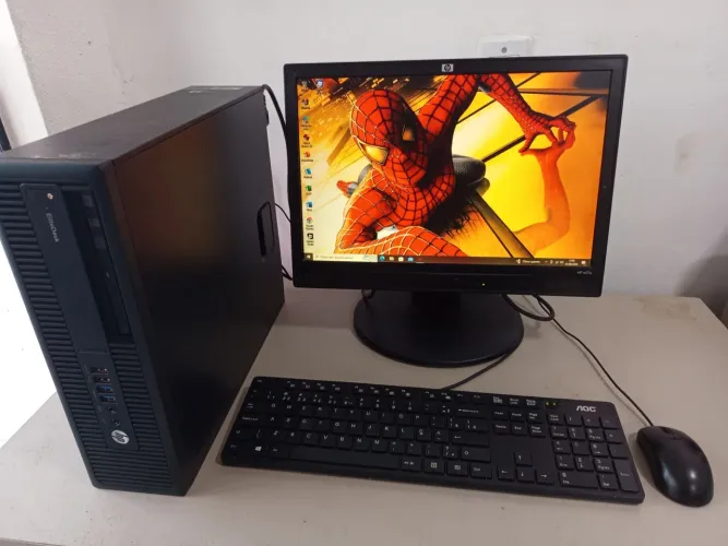 Computador HP elitedesk A8 8GB monitor 17 polegadas LCD perfeito
