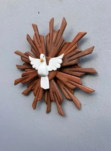 Vendo Divino Espírito Santo Madeira Maciça Entalhado 33cm
