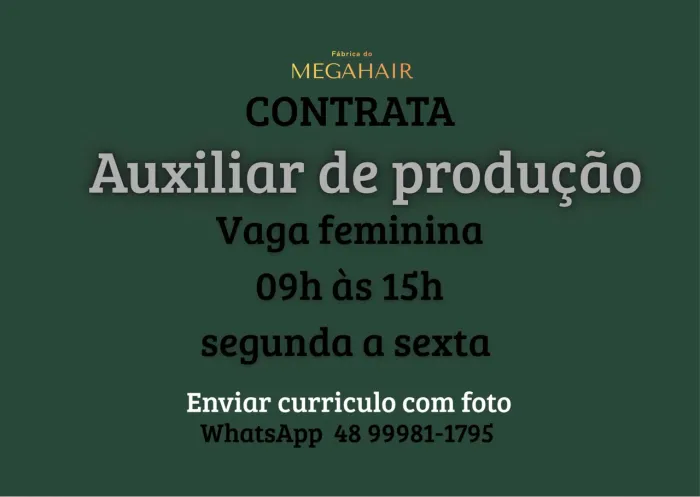 Auxiliar de produção 