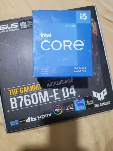 Kit placa mãe b760  parruda e cara , ddr4 12400f