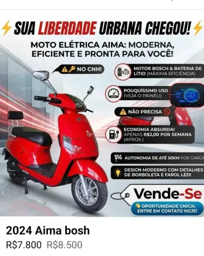 Scooter Elétrica linda e modelo única