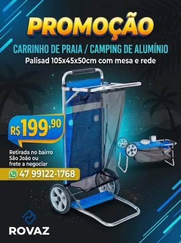 Carrinho de praia de alumínio