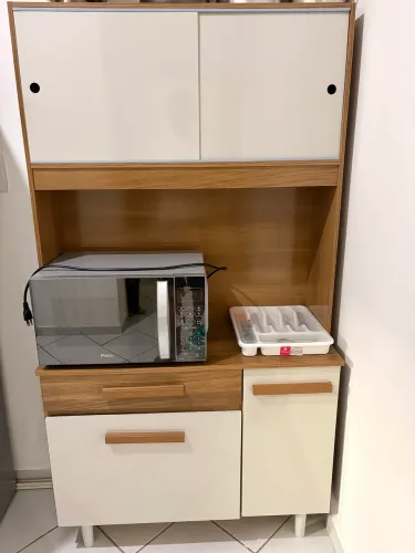 Armário de Cozinha Compacto com Portas de Correr e Gaveta - excelente estado