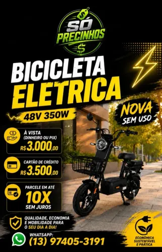 Bicicleta elétrica 350w nova sem uso
