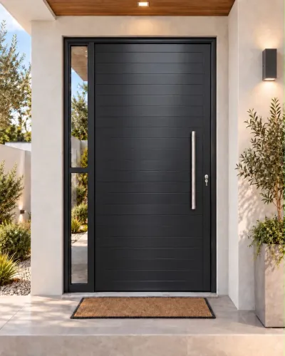 PORTA PIVOTANTE LAMBRIL LUXO PRETO - 2.10X1.20