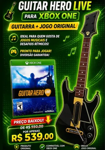 Guitarra Guitar Hero + Jogo Guitar Hero