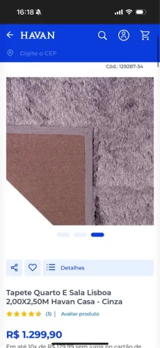 Tapete Lisboa 2.00m x 2.50m pelo alto
