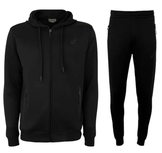 Conjunto Agasalho Asics Aberto Bolso Fusionado