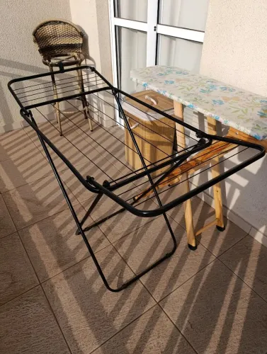 Varal com abas aço inox preto