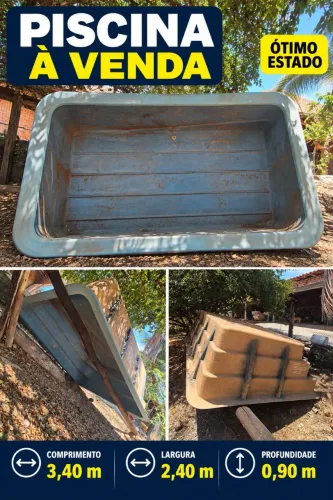 Piscina de fibra ótimo estado de conservação 