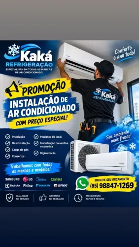 Instalação de ar condicionado e manutenção em geral e consertos