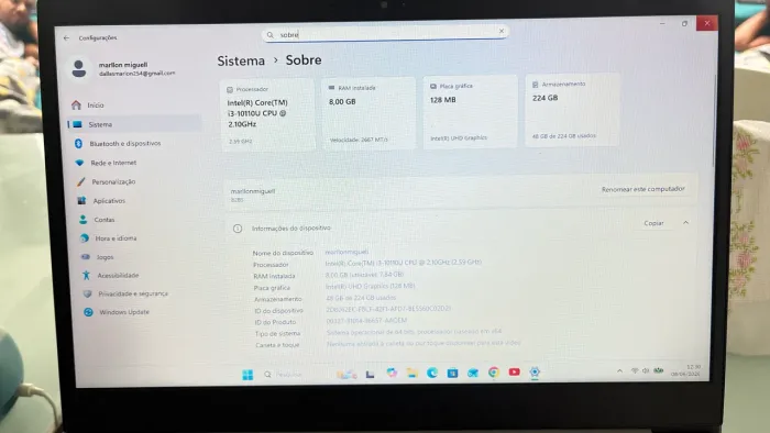 Notebook Lenovo IdeaPad 3i barato