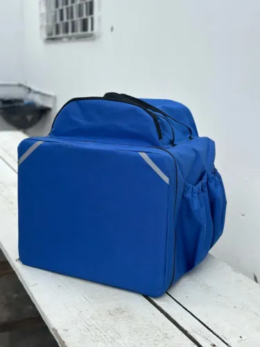 Bag laminada de entregador azul royal - usado 3 vezes