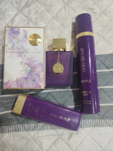 Kit Perfume Árabe Armaf Club De Nuit Maleka + Body Splash + Creme Corporal (Isabelle)