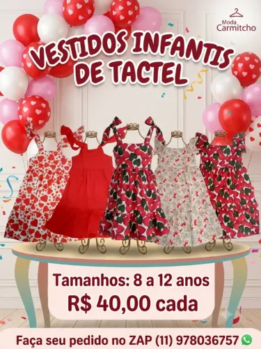 Vestido Tactel Infantil