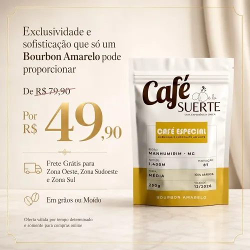 Café especial Bourbon Amarelo 250g