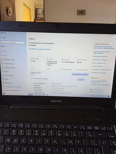 Notebook positivo Premium S5400 12GB de ram SSD 224GB 