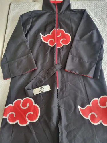 Capa Akatsuki + Bandana Aldeia da Folha Naruto
