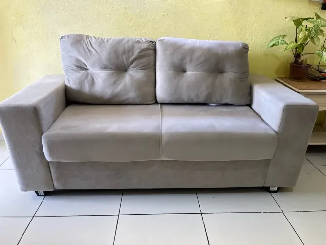 Sofá, 2 lugares com cinza