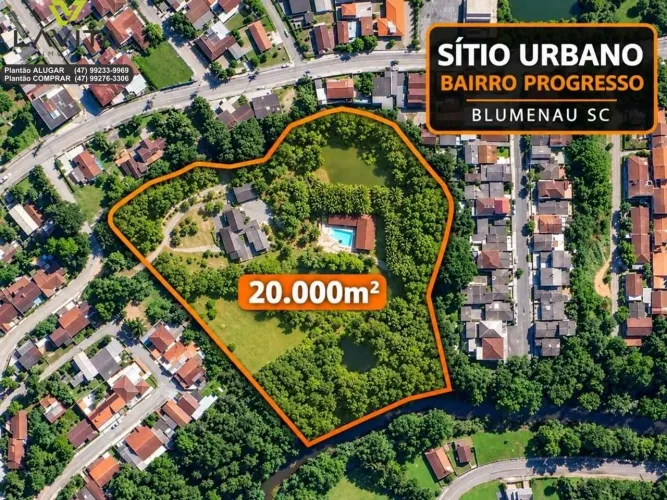 Sítio Urbano à venda, 20000 m² por R$ 1.250.000 - Progresso - Blumenau/SC