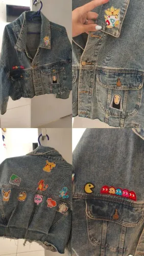 Jaqueta jeans Pokemon oversized geek