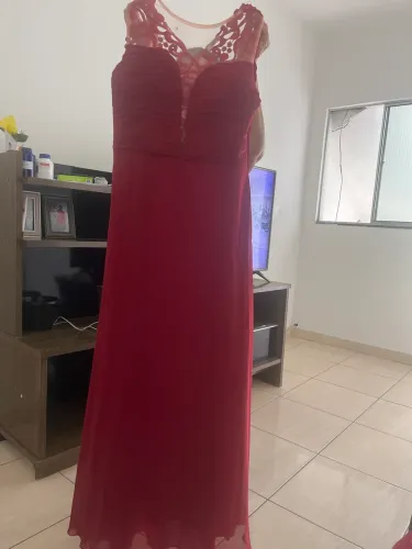 Vestido de festa, para casamento vermelho