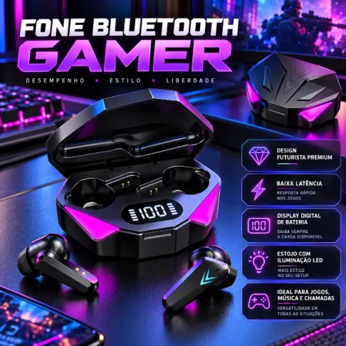 X15 Fone De Ouvido para Jogos Bluetooth 5.Tws Stereo Ultra Baixa Latency Gaming Headset