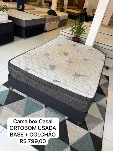 Cama Box Casal ORTOBOM USADA - ENTREGO