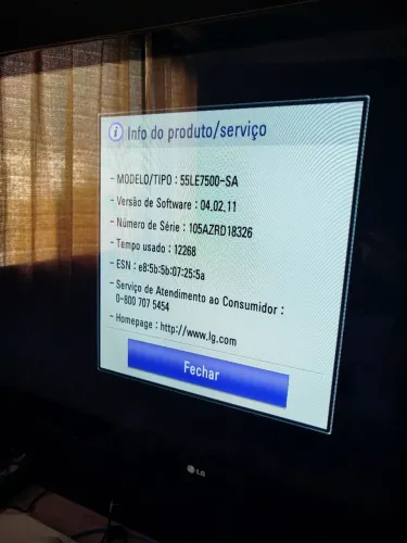 Tv LG 55 polegadas com defeito no HDMI 
