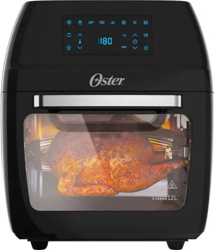 Fritadeira Sem Óleo Oster Oven Fryer, Air Fryer, 3 em 1, 12 Litros, Preta