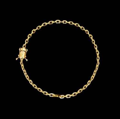 Kit cordão e pulseira banhado a ouro