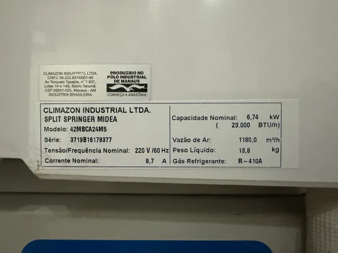 Ar Condicionado 23000btus