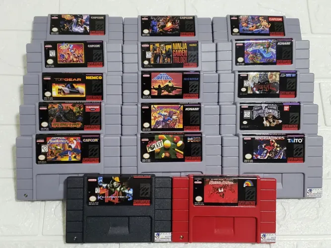 Lote jogos paralelos super nintendo