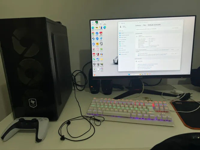 Kit Gamer Completo: PC Ryzen 5 5500 + RX 7600 + 24GB RAM + Monitor AOC 165Hz