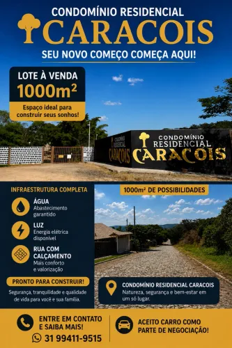 Oportunidade Única! Lote de 1.000m² no Condomínio Residencial Caracóis