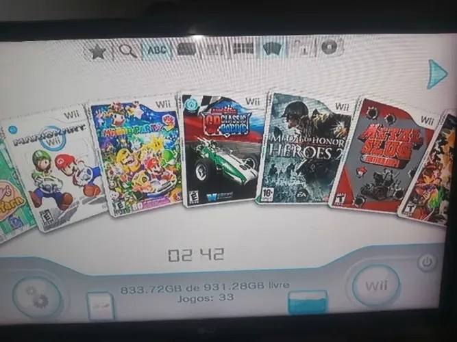Nintendo Wii + controle + HD 1TB externo com alguns jogos