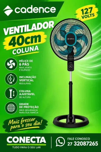 Ventilador Coluna 40cm - Loja