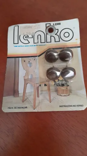 Deslizador Sapata Pés De Cadeira Mesa Madeira Nylon Lenko Vintage