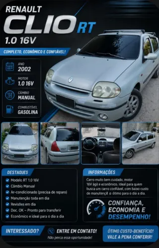 Renault Clio RT/ Privil. 1.0/1.0 Hi-power 16V 5P 2002