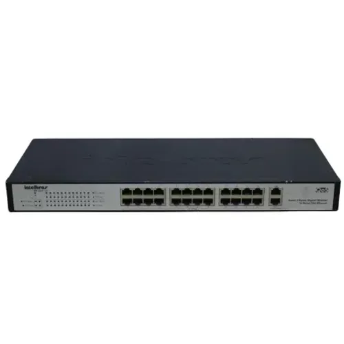 Switch não gerenciável Intelbras SG 2620 QR 24 portas Fast Ethernet