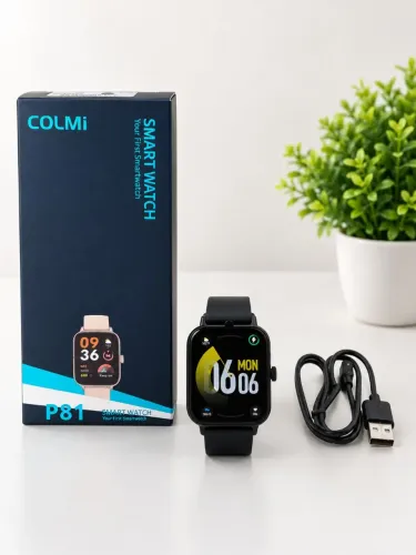 Smartwatch COLMI P81 Preto Completo com Caixa e Carregador